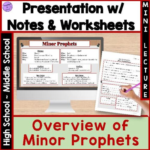 Minor Prophets Bible Books Overview – Presentation w/worksheets's featured image