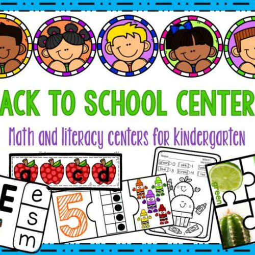 Back To School Kindergarten Math and Literacy Centers's featured image