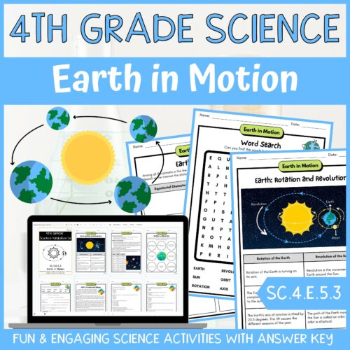 Earth in Motion Activity & Answer Key 4th Grade Earth & Space Science's featured image
