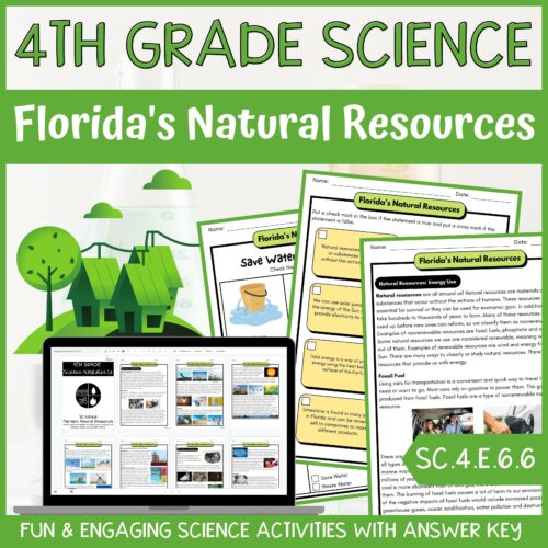 Florida Natural Resources Activity & Answer Key 4th Grade Earth & Space Science's featured image