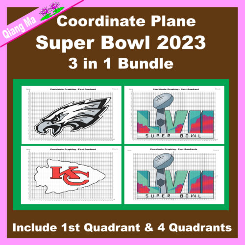 Super Bowl Coordinate Plane Graphing Picture: Super Bowl 2023 Bundle's featured image
