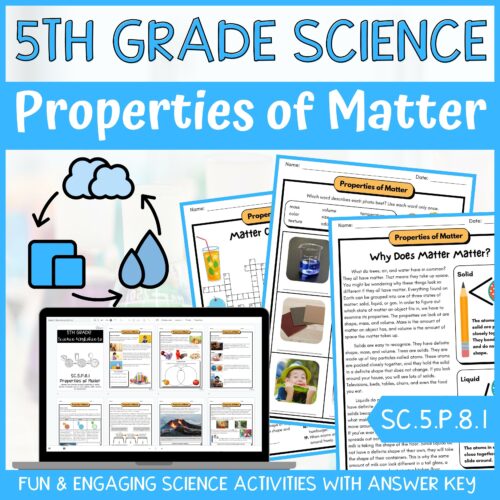 Properties of Matter Activity & Answer Key 5th Grade Physical Science's featured image