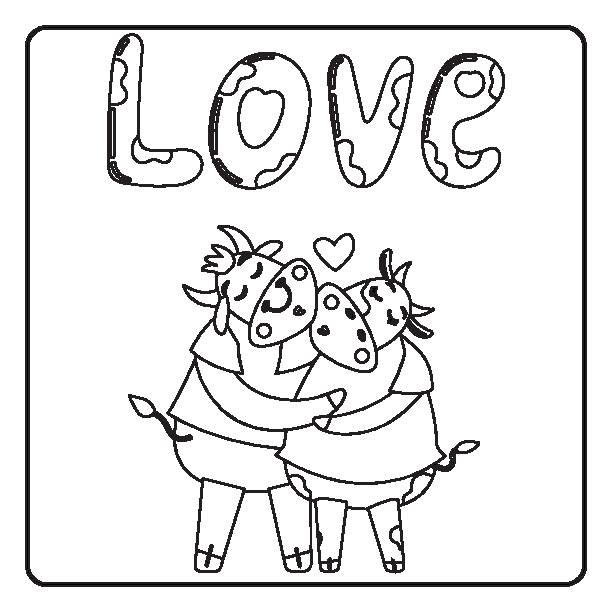VALENTINE ANIMALS PRINTABLE COLORING PAGES