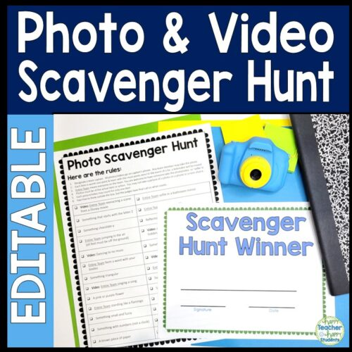 EDITABLE Photo and Video Scavenger Hunt, Ice Breaker for Staff, Teachers, Adults & Teens, Scavenger Hunt for Kids, Adult's featured image