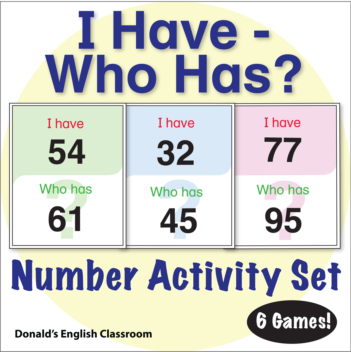 Number I Have Who Has 1-100 ESL ELL Newcomer Game - Classful