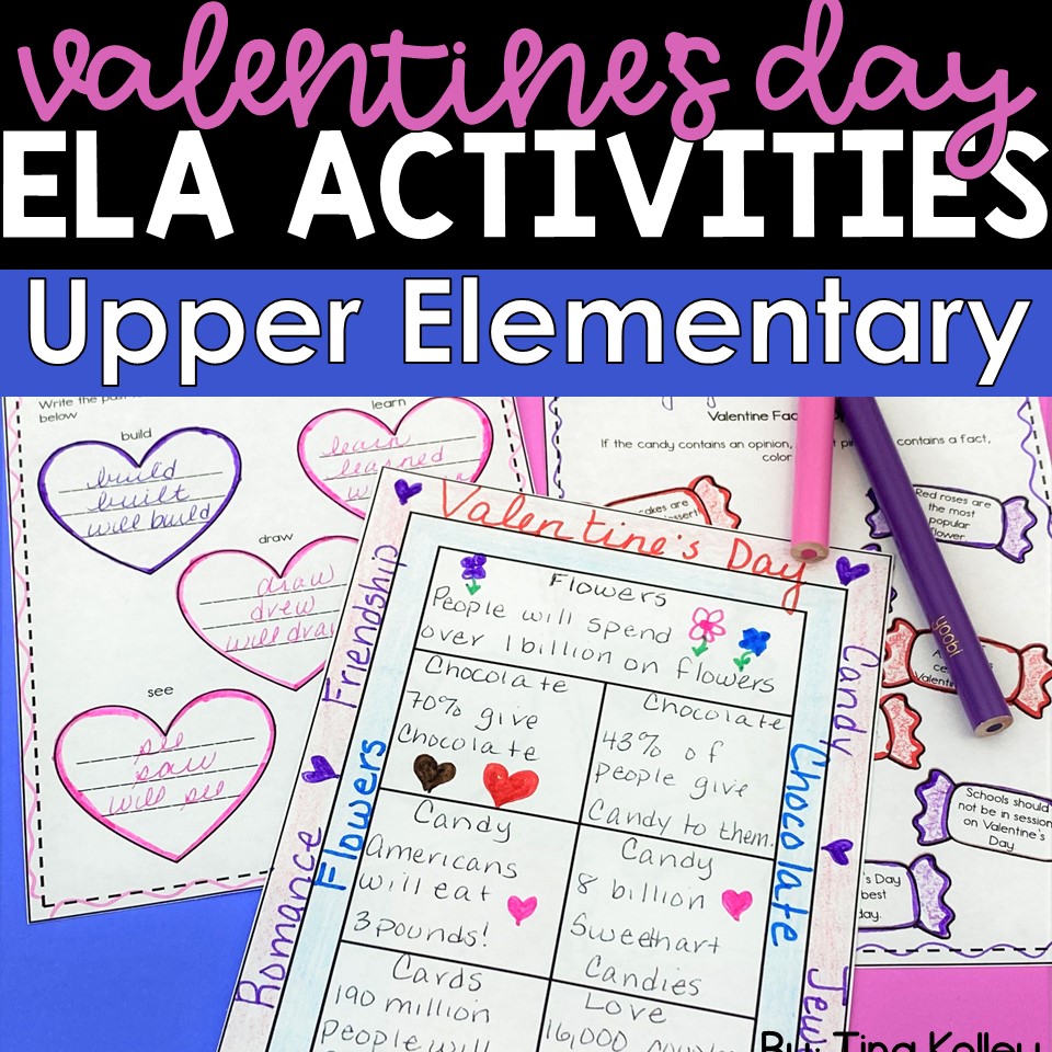 Valentine's Day Activities - Valentine's Day ELA Activities for Upper Elementary