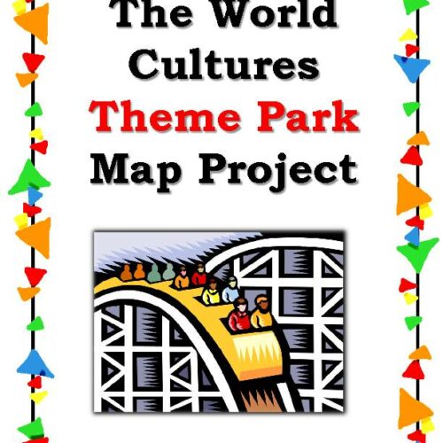 The World Cultures Theme Park Map Project for Social Studies or World Languages's featured image