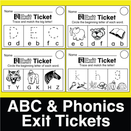 ABC Phonics Exit Tickets ESL ELL Newcomer Activity's featured image