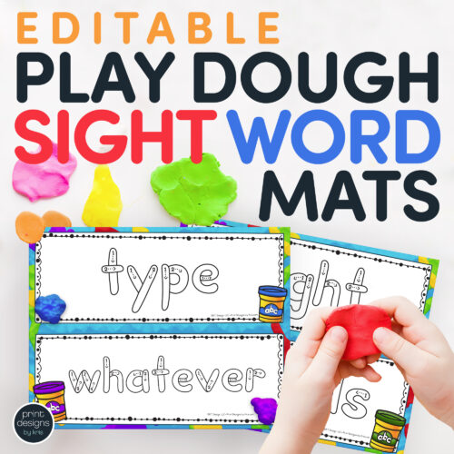 Editable Playdoh Sight Word Mats Play Dough's featured image
