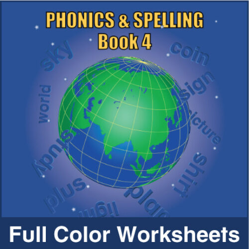 Phonics and Spelling Book 4 Full Color Worksheets ESL ELL Newcomer's featured image