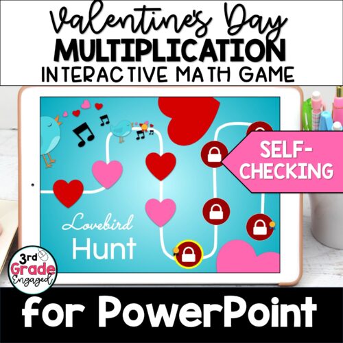Valentines Day Multiplication Digital Math Game for PowerPoint ™'s featured image