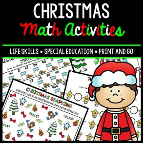Christmas Math - Special Education - Life Skills - Print & Go Worksheets's featured image