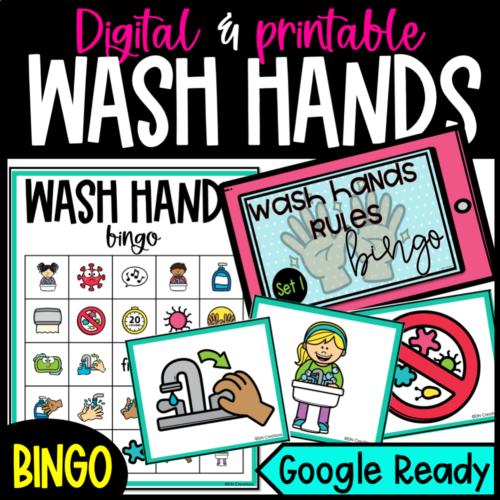 Washing Hands Bingo l Hand Wash Bingo l Good Hygiene Lesson for Preschool, Kindergarten, and 1st grade's featured image