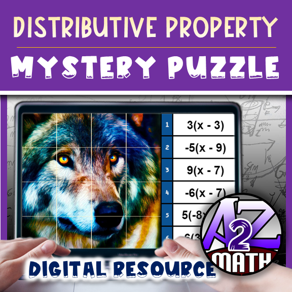 Distributive Property Activity Digital Pixel Art Mystery Puzzle
