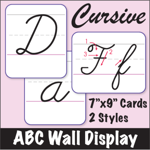 Cursive ABC Wall Display ESL ELL Newcomer's featured image