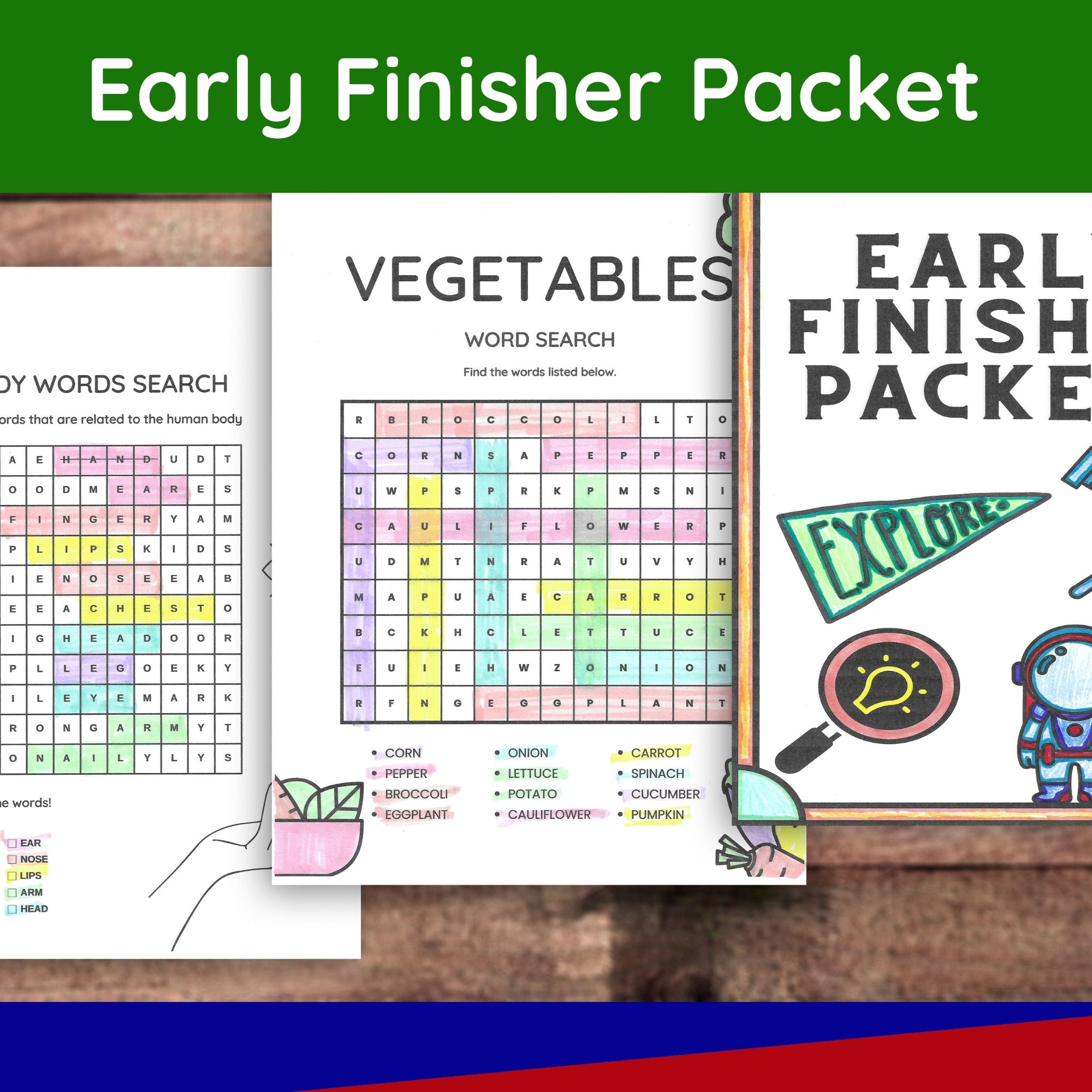 Early Finisher Packet for State Tests Upper Elementary Activities