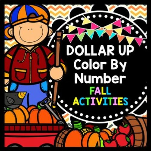 Fall Color By Number {Dollar Up} {Math} {Money} {Worksheets}'s featured image
