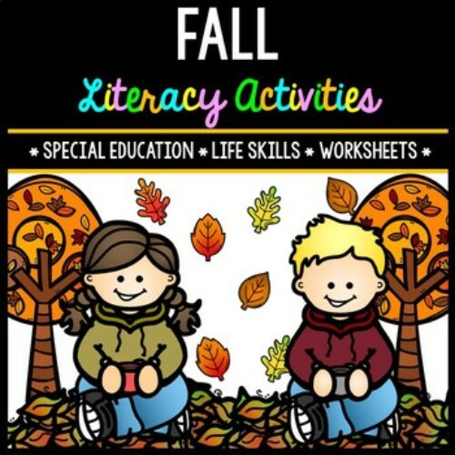Fall Literacy - Special Education - Life Skills - Print & Go - Reading - ELA's featured image