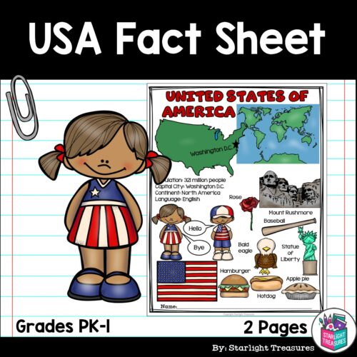 USA Fact Sheet - United States of America Fact Sheet - FREEBIE's featured image