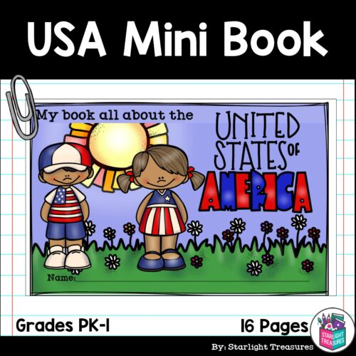 United States of America USA Mini Book for Early Readers - Country Study FREEBIE's featured image