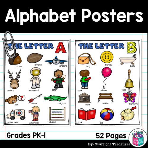 Alphabet Posters for Early Readers, Alphabet Letter of the Week FREEBIE's featured image