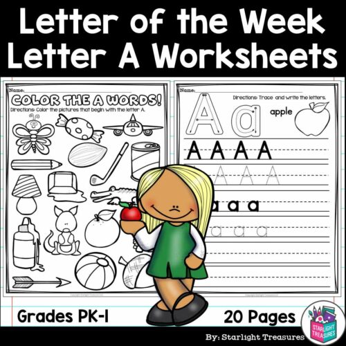 Alphabet Letter of the Week Worksheets for Early Readers - Letter A ...