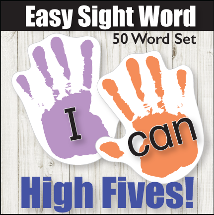 Easy Sight Word High Fives ESL ELL Newcomer