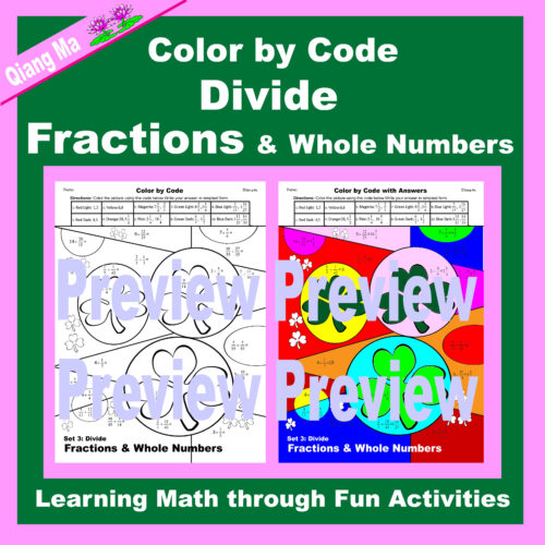 St. Patrick's Day Color by Code: Divide Fractions and Whole Numbers's featured image