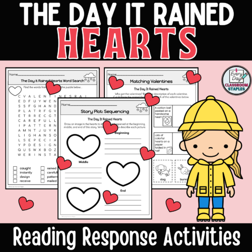 The Day It Rained Hearts Read Aloud Comprehension and Writing Activities's featured image