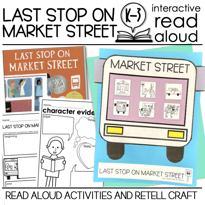 Last Stop on Market Street Interactive Read Aloud Activities | Sequencing Craft