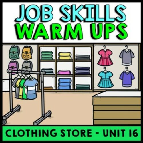 Job Skills - Life Skills Warm Ups - Vocational Skills - Clothing Store's featured image