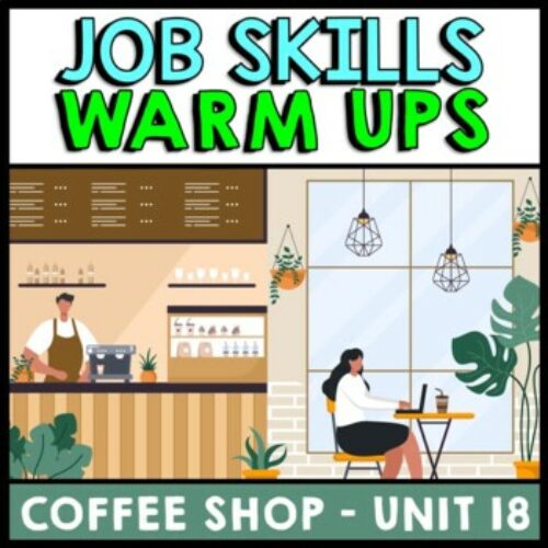 Job Skills - Life Skills Warm Ups - Vocational Skills - Coffee Shop's featured image