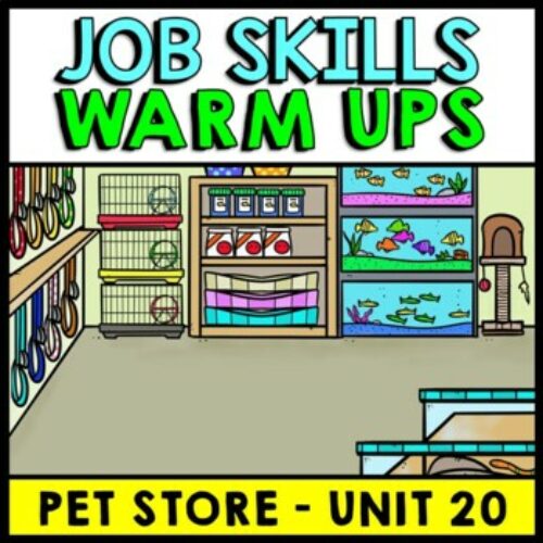 Job Skills - Life Skills Warm Ups - Vocational Skills - Pet Store - Animals's featured image