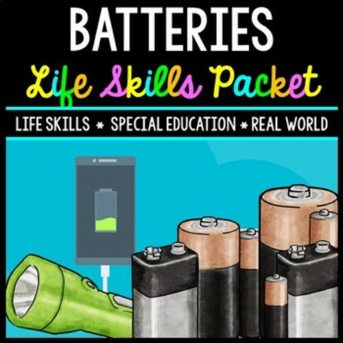 Life Skills - Batteries - Special Education - Electric - Task Cards - Reading's featured image