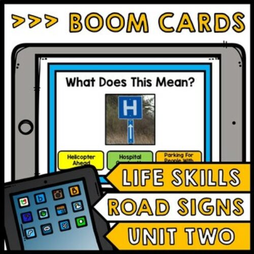 Life Skills - BOOM CARDS - Reading - Road Signs - Driving Permit Practice - Cars's featured image