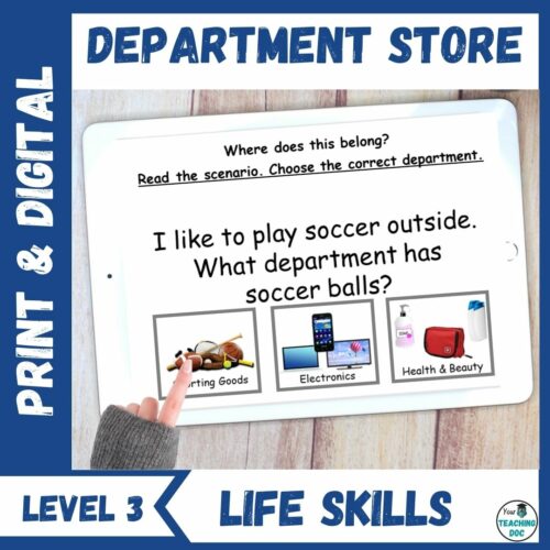 Department Store Life Skills Work Skills w/ Task Sight Word Cards - L3's featured image