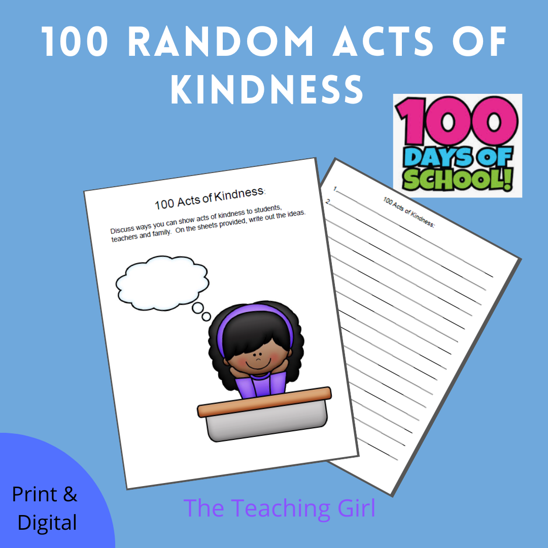 100 ACTS OF KINDNESS | 100 DAYS OF SCHOOL