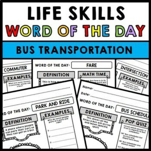 Life Skills - Bus Transportation - Bus Schedules - Vocabulary - Word of the Day's featured image