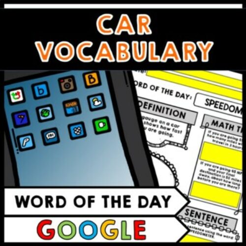 Life Skills - Cars - Driving - Vocabulary - Word of the Day - Distance Learning's featured image