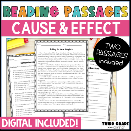 Reading Comprehension Passages - CAUSE AND EFFECT - Digital Included!'s featured image