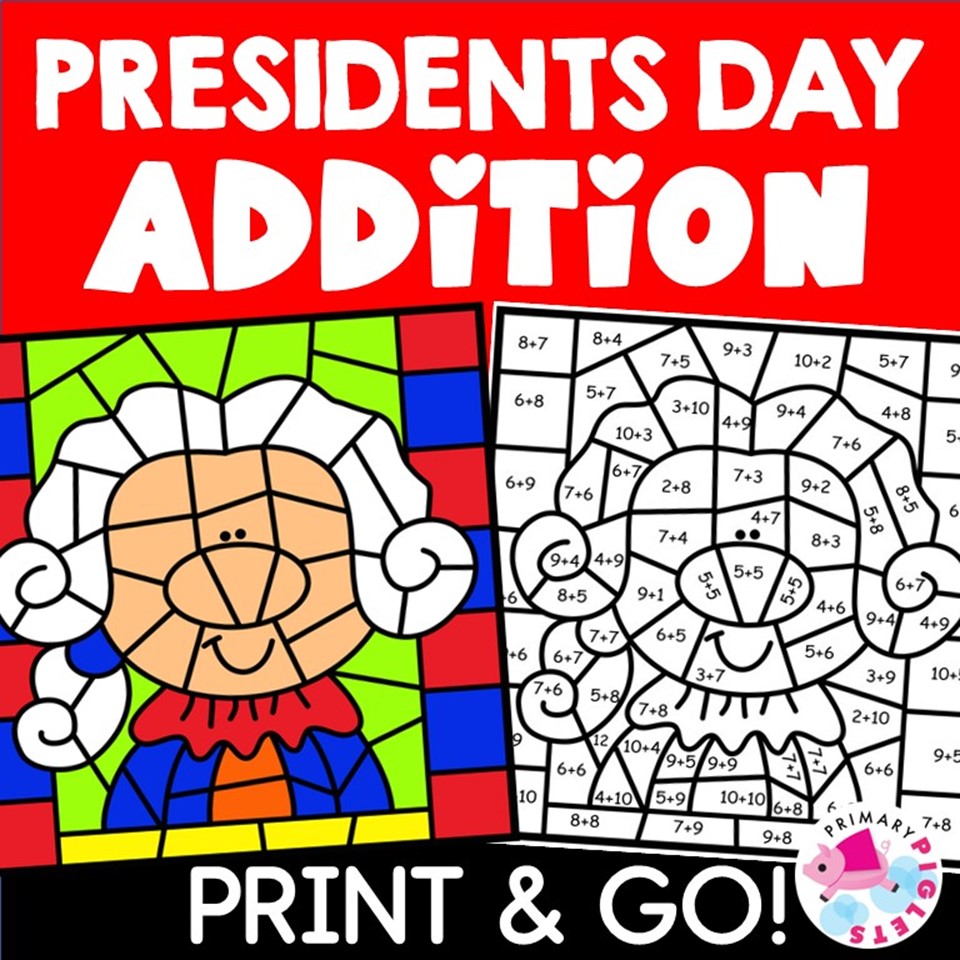 PRESIDENTS DAY MATH | PRESIDENTS DAY COLOR BY CODE | PRESIDENTS DAY ...