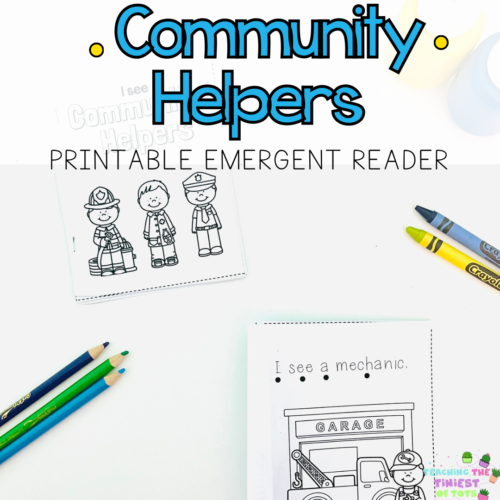 Community Helpers Emergent Readers Sight Word Mini Book |Reading Activities for Kindergarteners's featured image