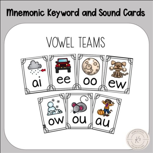 Vowel Team Mnemonic Keyword and Sound Cards's featured image