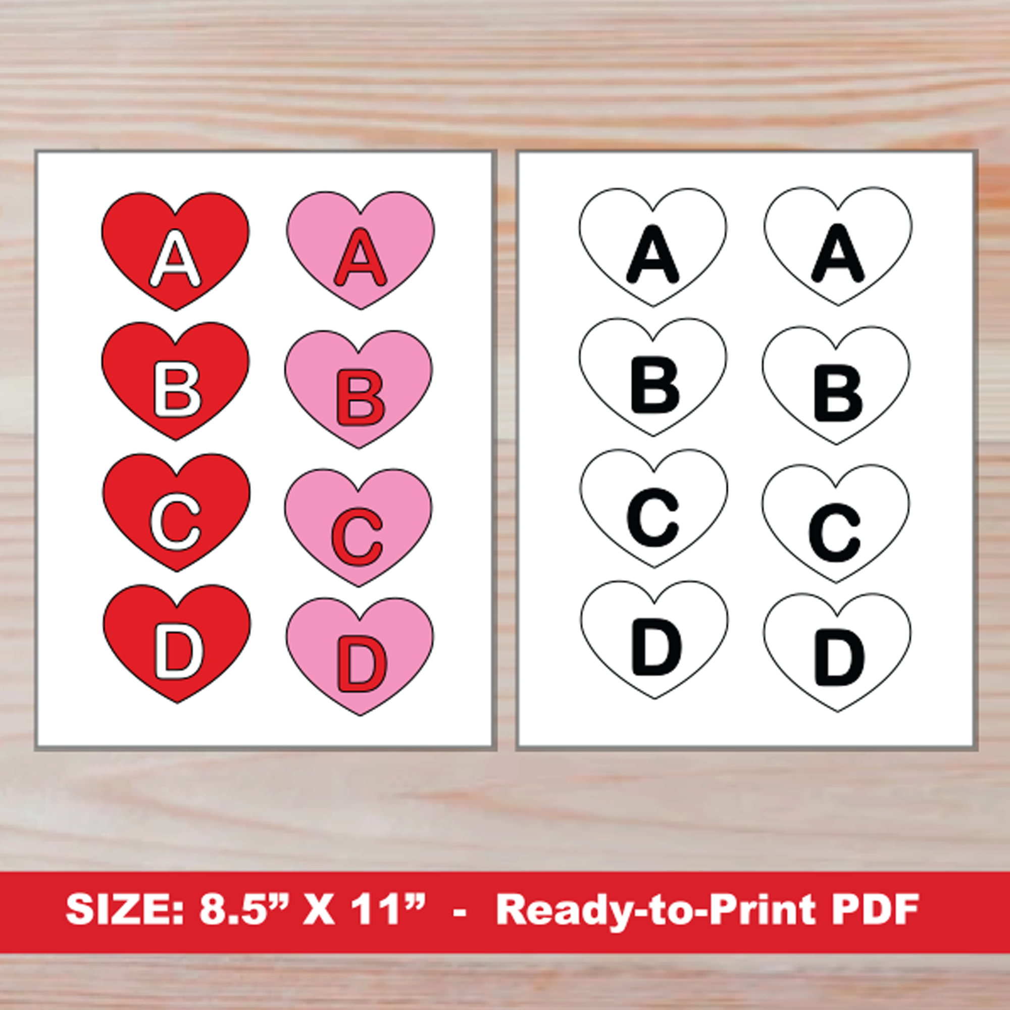 Valentine Alphabet, Bulletin Board Letters - Classful