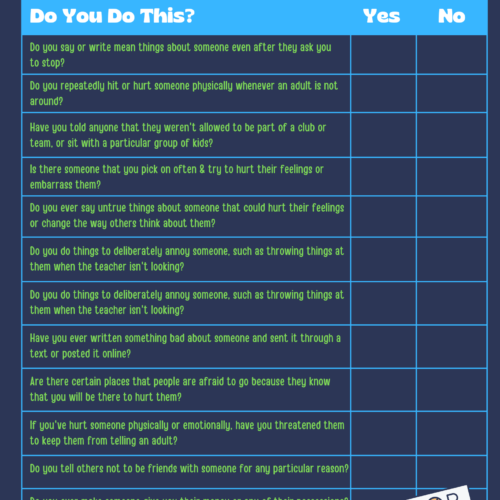 Am I A Bully? Worksheet's featured image