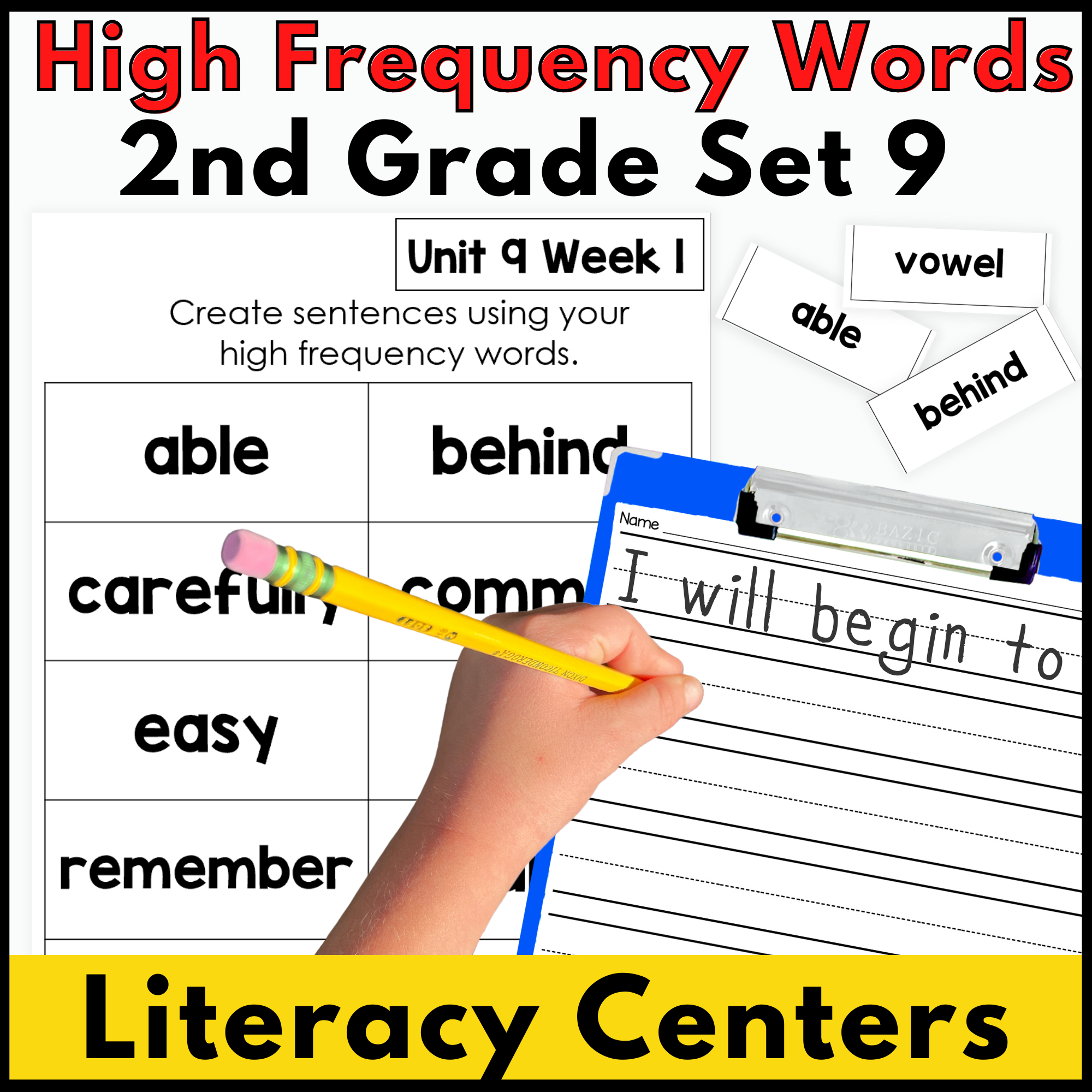 Benchmark Advance High Frequency Word Activities | 2nd Grade Unit 9