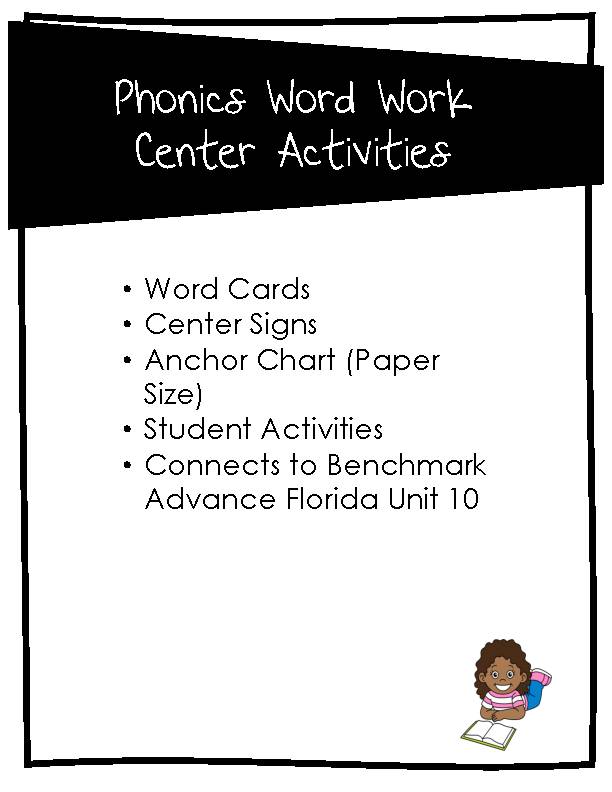 Benchmark Advance Phonics Anchor Charts and Activities | 2nd Grade Unit 10