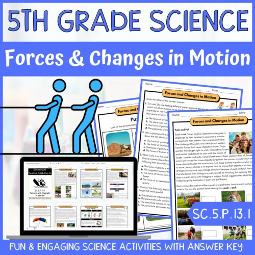 Force and Motion Activity & Answer Key 5th Grade Physical Science's featured image