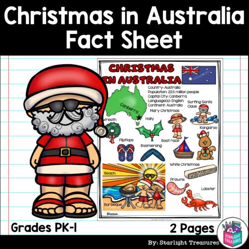 Christmas in Australia Fact Sheet for Early Readers's featured image