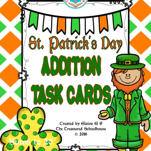 St. Patrick's Day Addition Task Cards or SCOOT Game's featured image